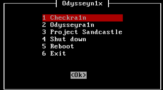 Uno screenshot del menu Odysseyn1x